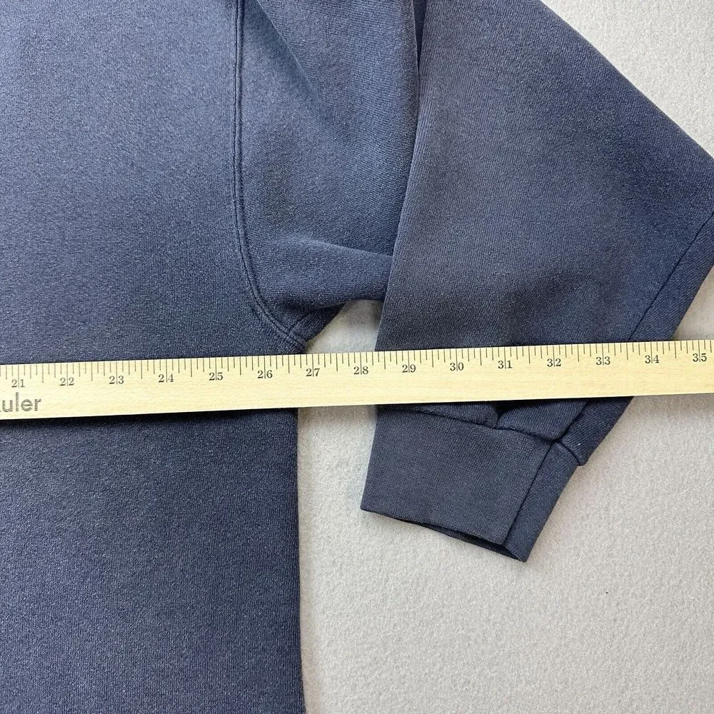Vintage Lee Heavyweight Sweater Mens 2XL Blue 1/4 Zip Pullover Microsoft